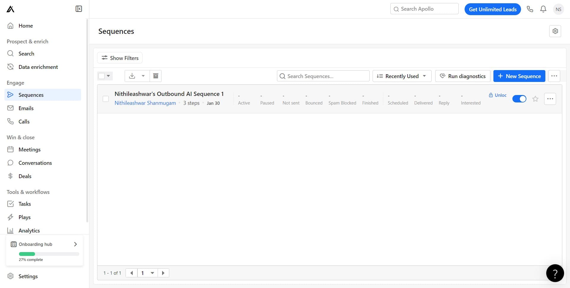 Select your target sequence