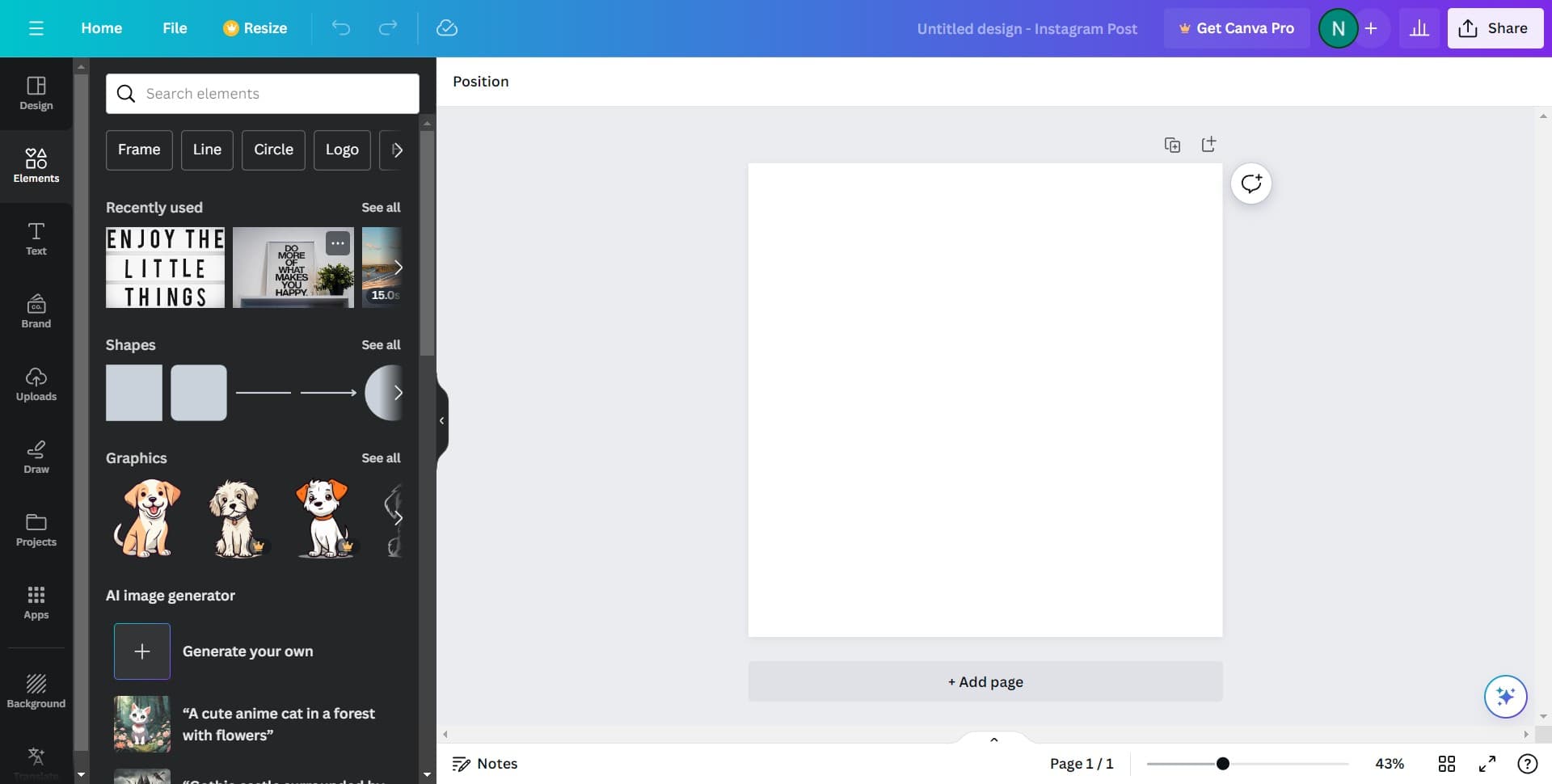 Navigate to frames section