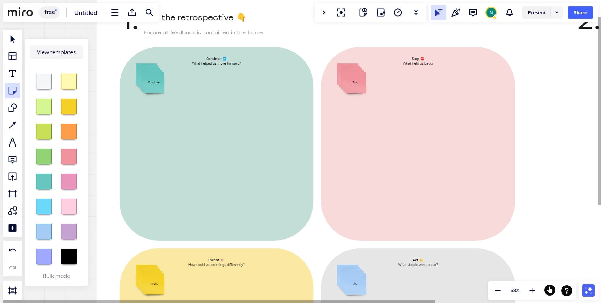 Connect your first pair of sticky notes