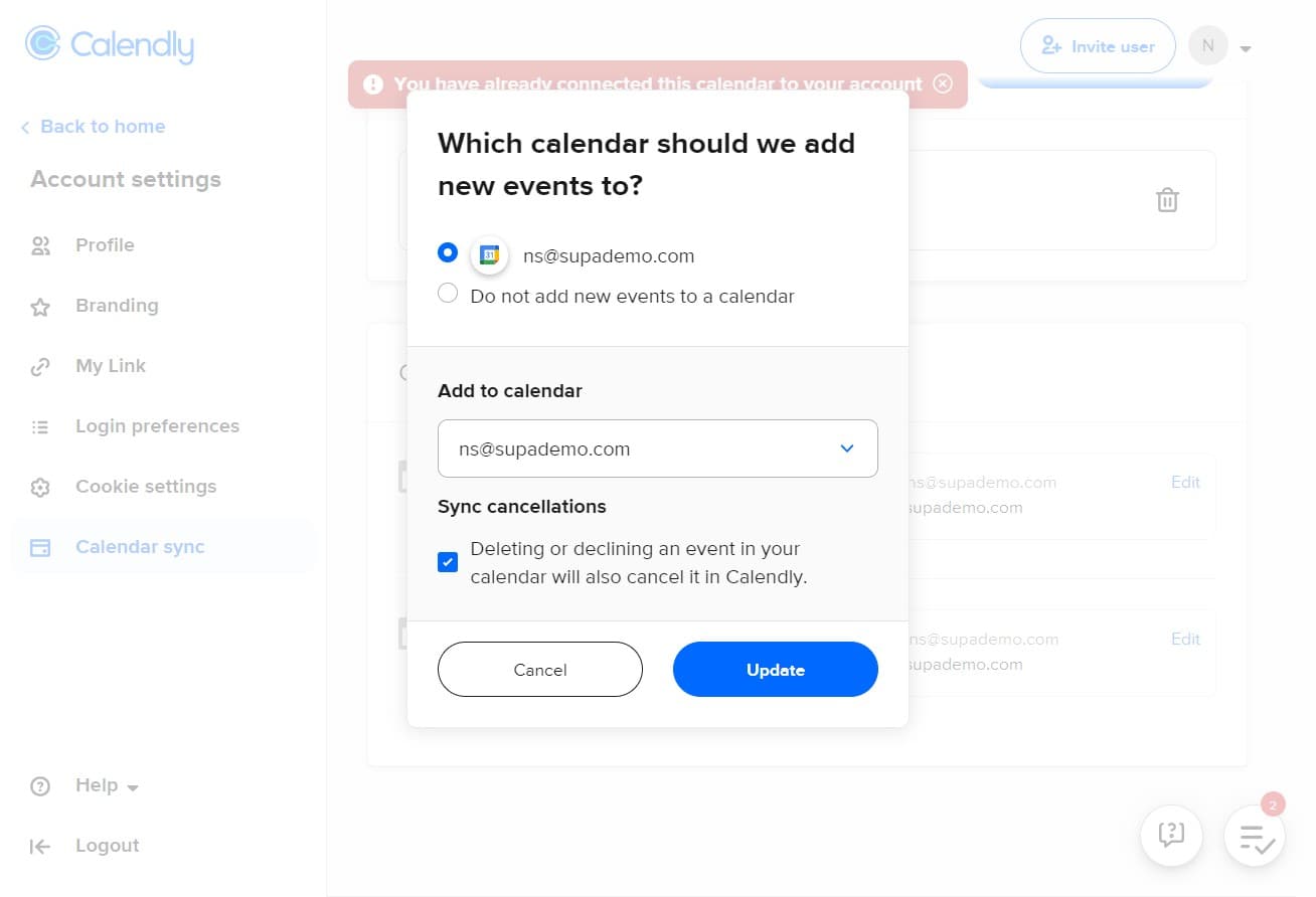 Configure event creation preference