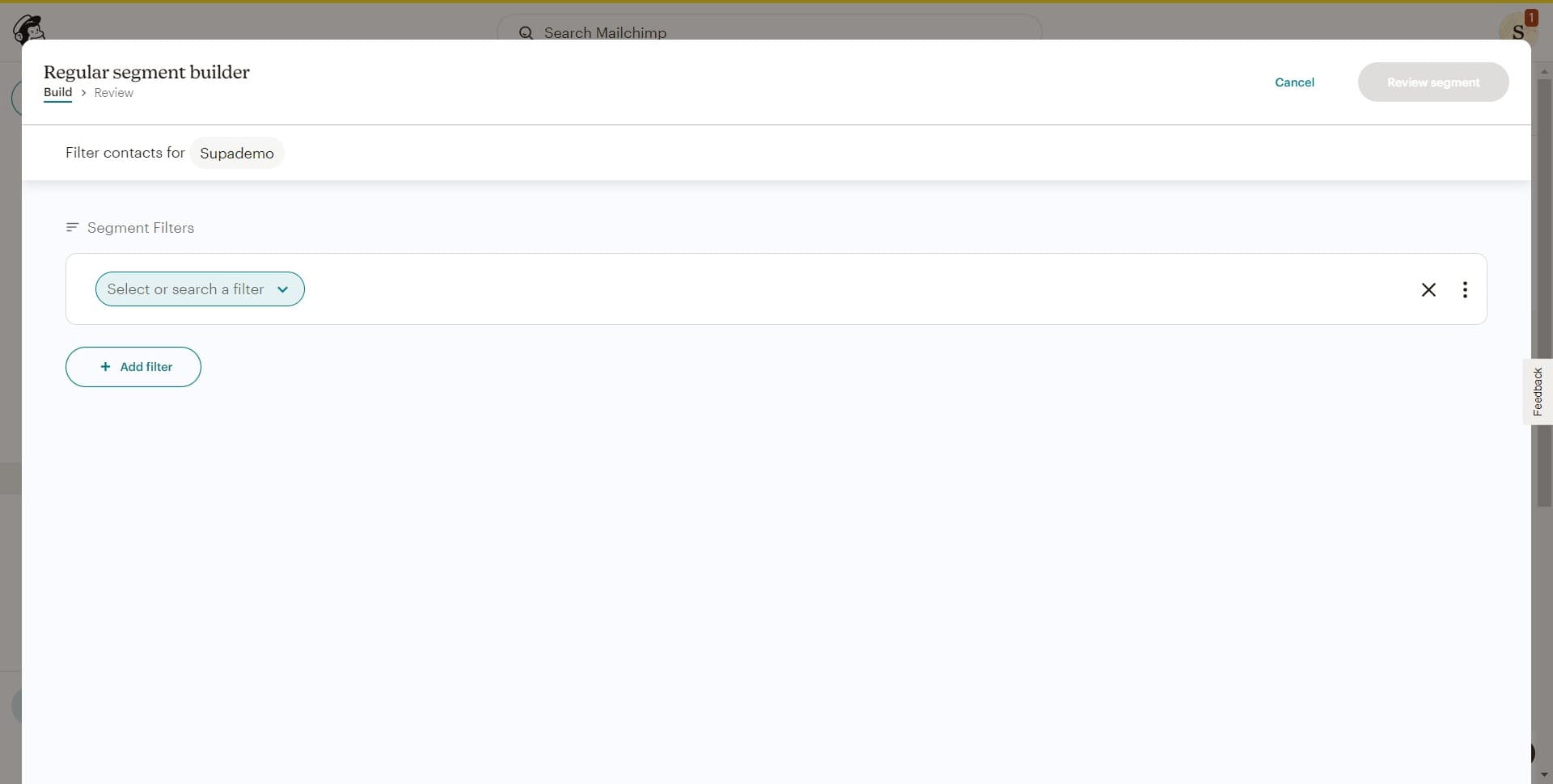 Define segment criteria