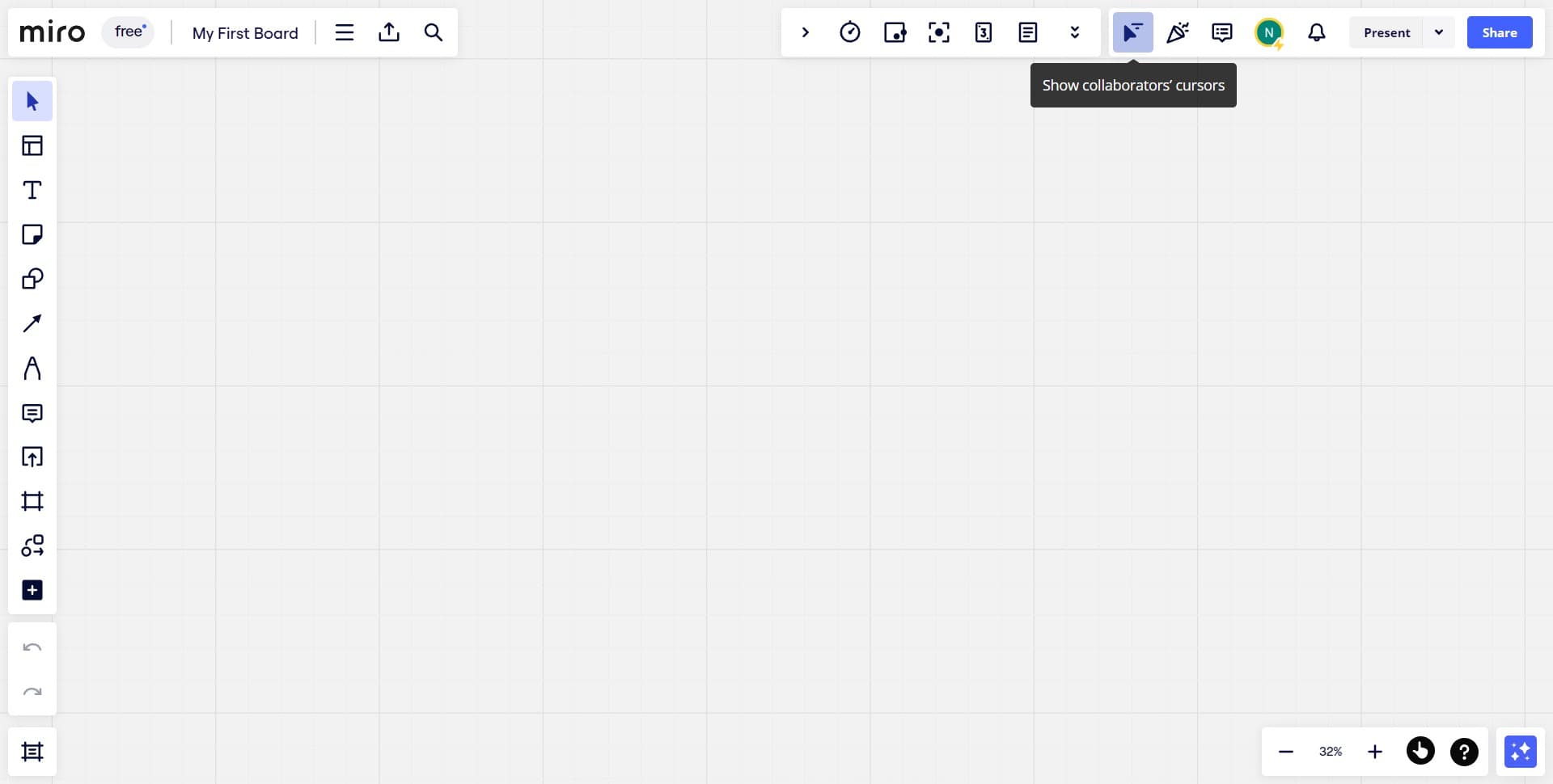Access cursor visibility settings