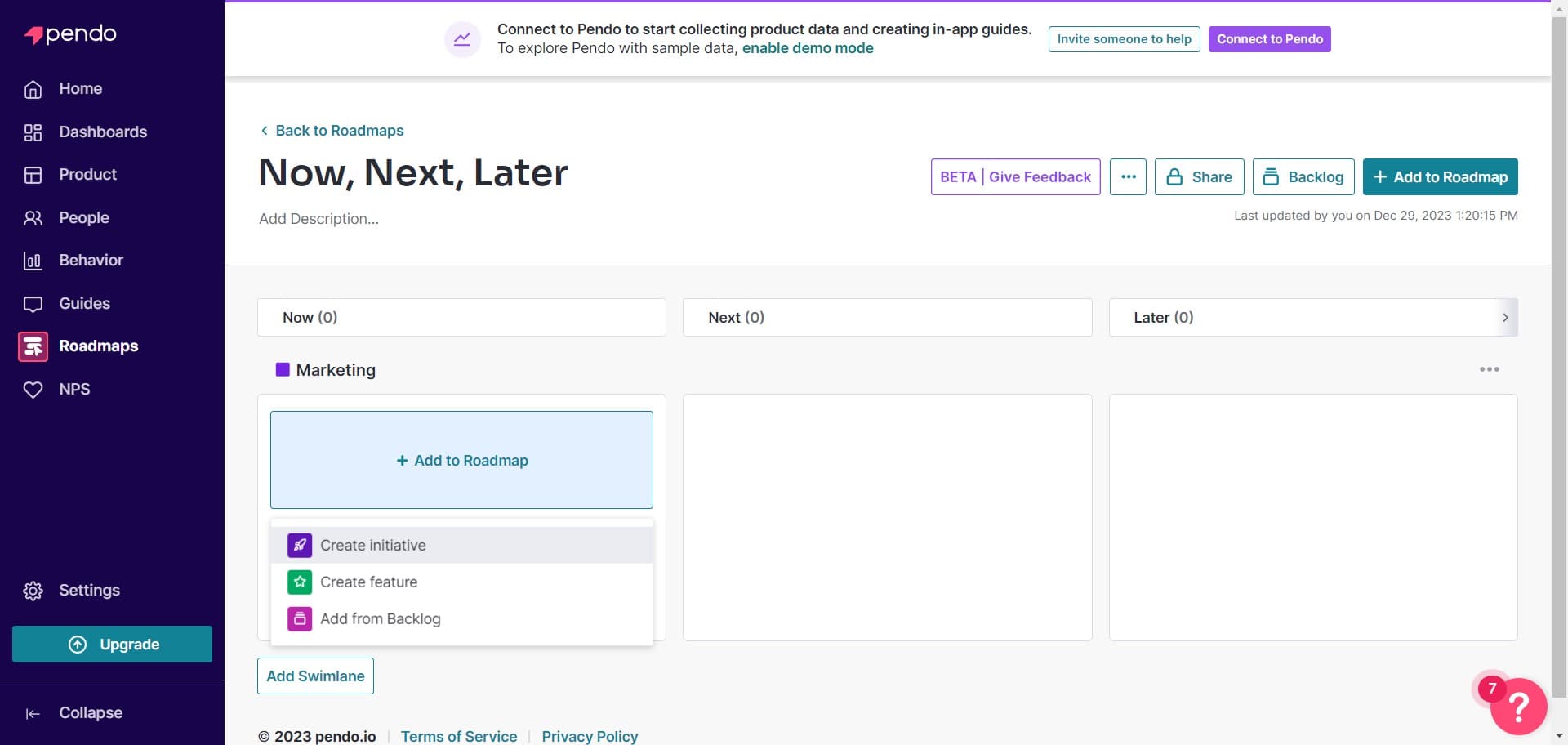 Create a new initiative