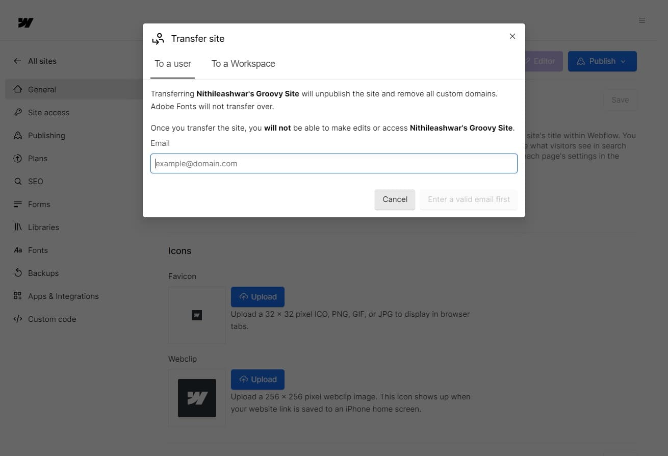 Open Transfer Options