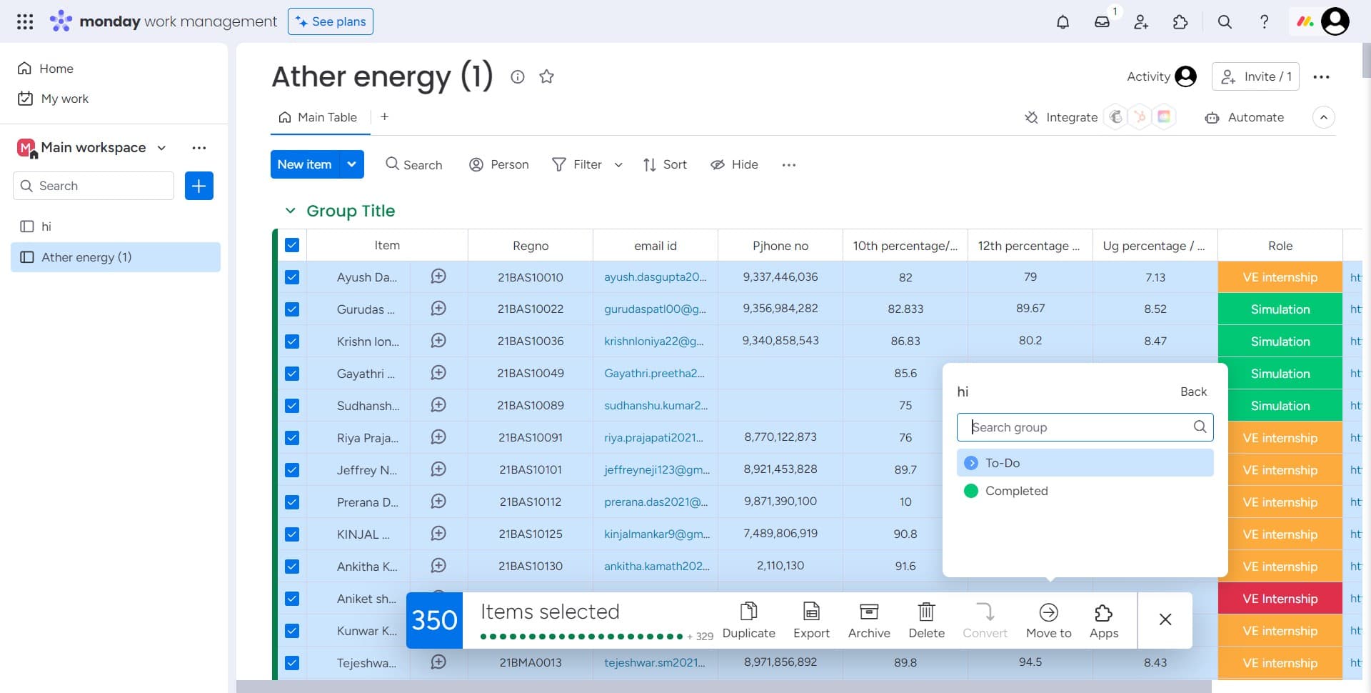 Specify the target group