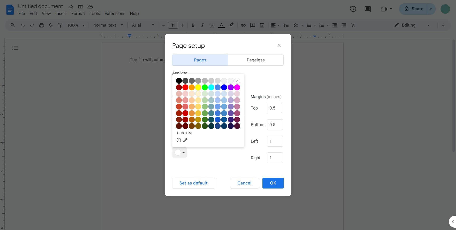 Apply your color selection