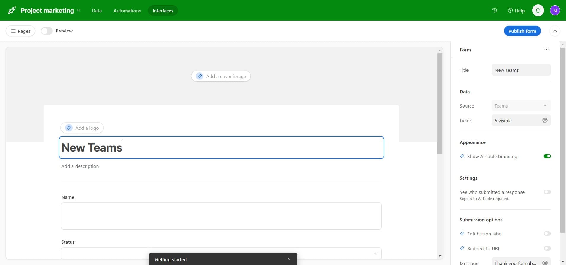Add additional fields