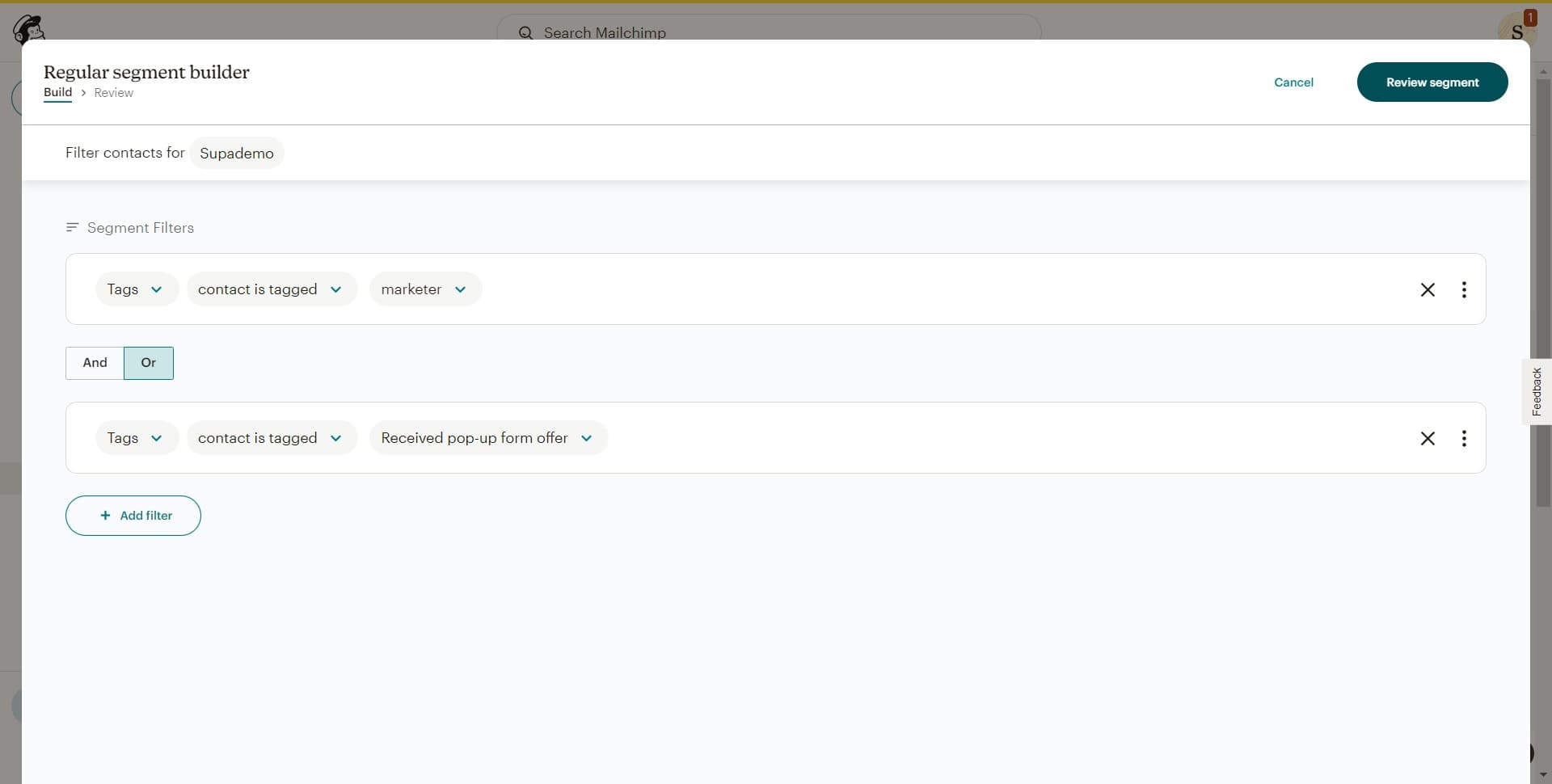 Review segment details