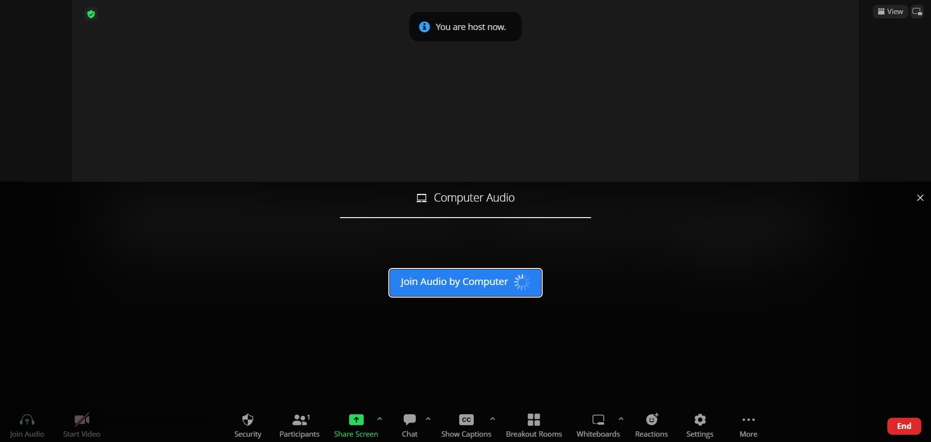 Click on Join Audio by Computer