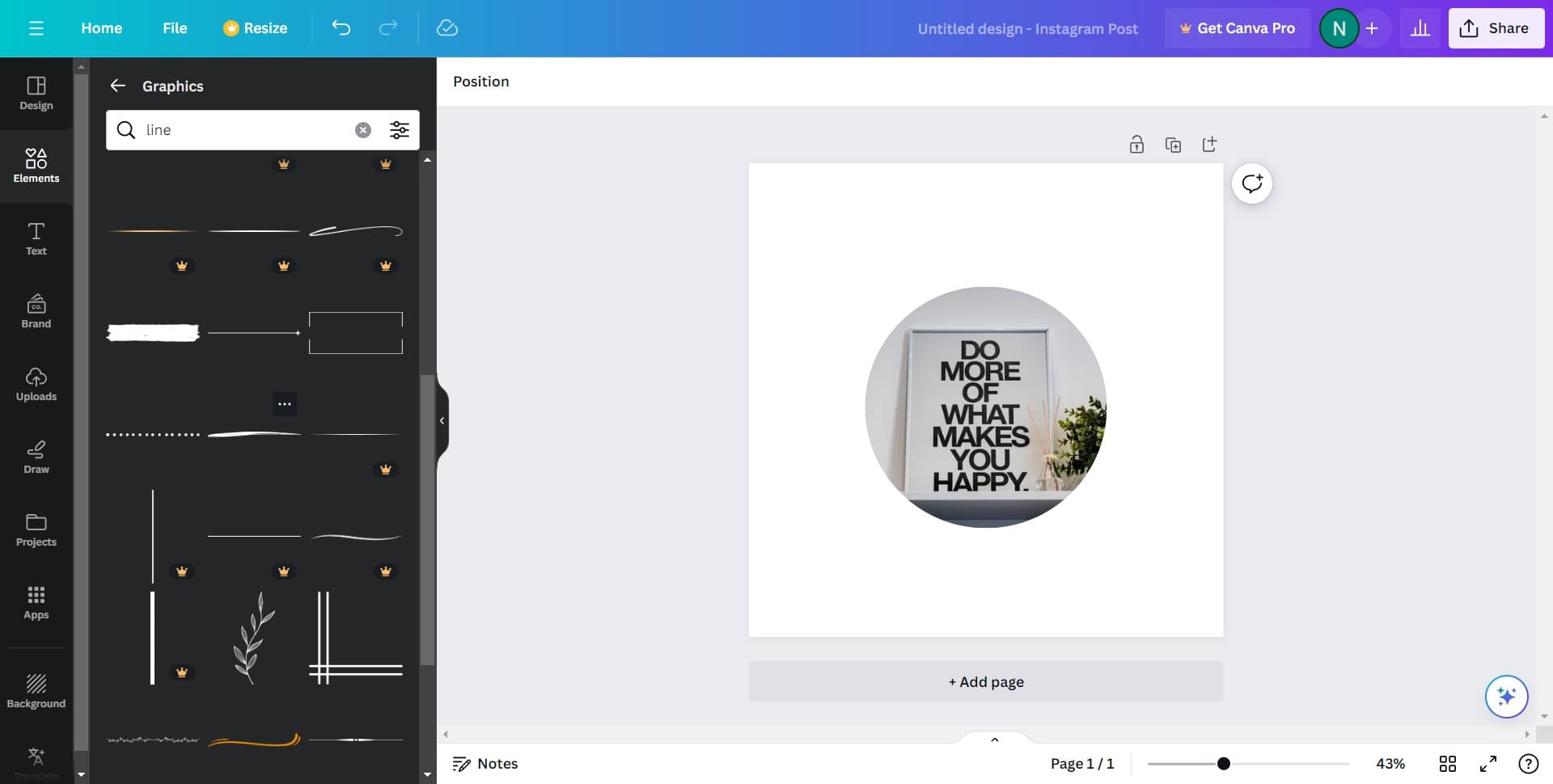 Add the graphic to canvas