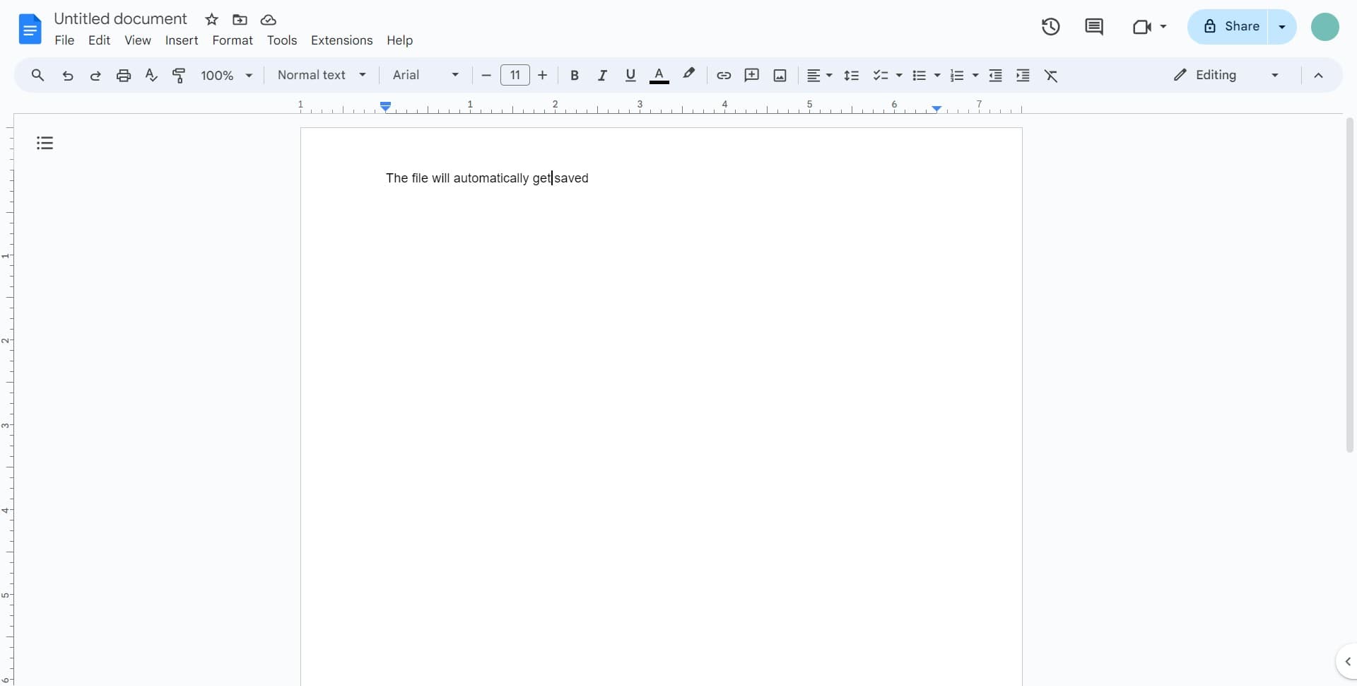 Open your Google Docs document