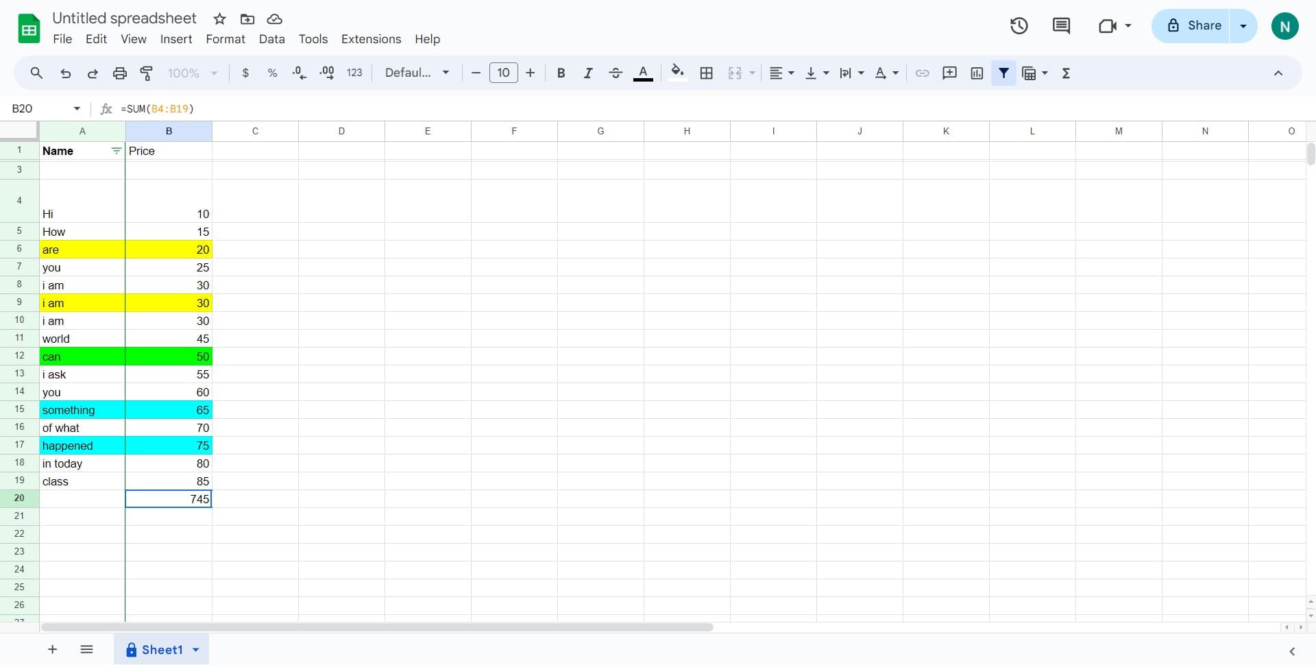 Upload or confirm your spreadsheet