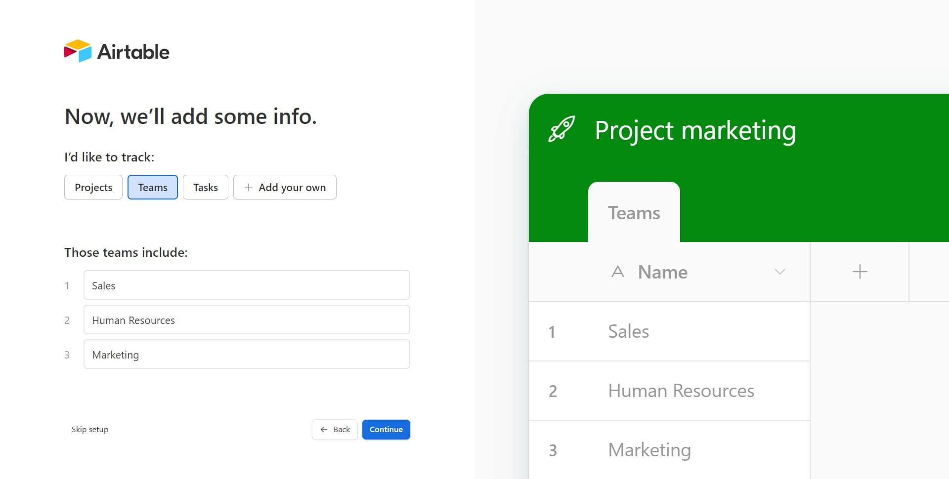Click Continue to next step