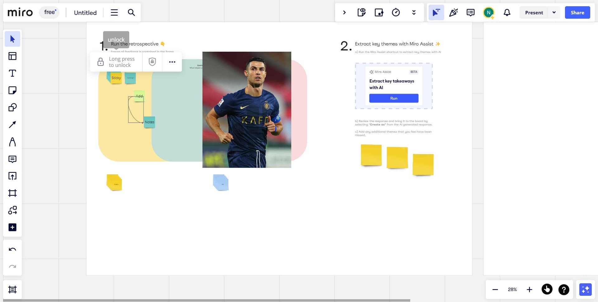 Activate the lock function