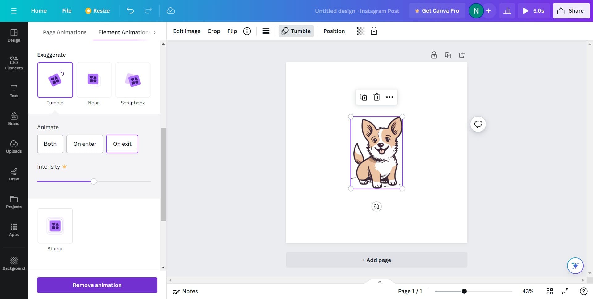 Remove animation if needed