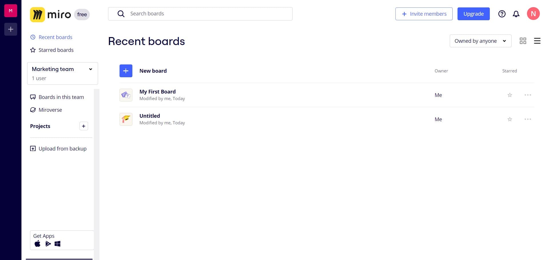 Open your Miro board