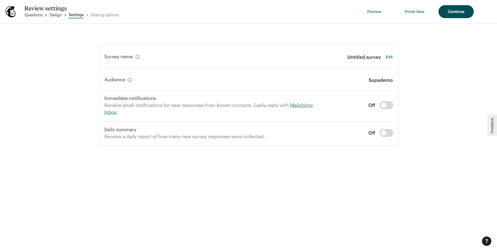 Finalize and complete setup