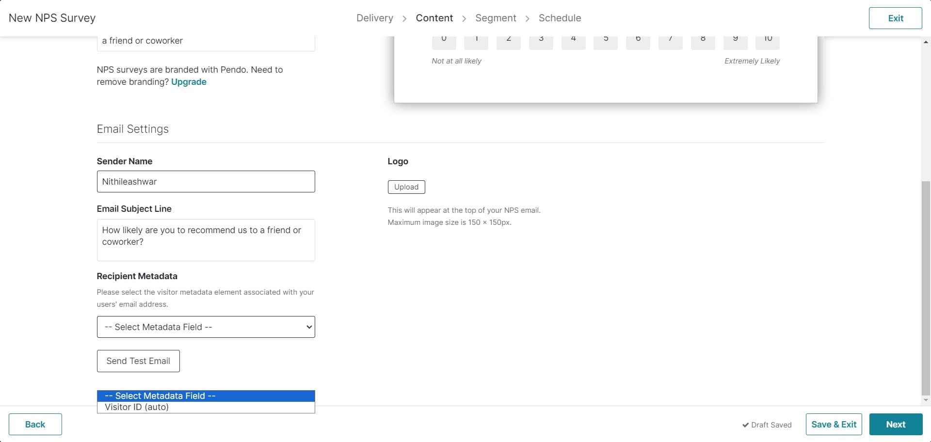 Select metadata field