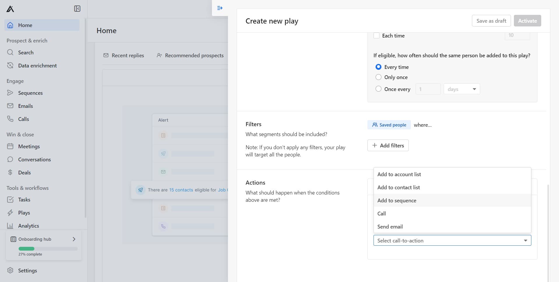 Assign prospects to a sequence