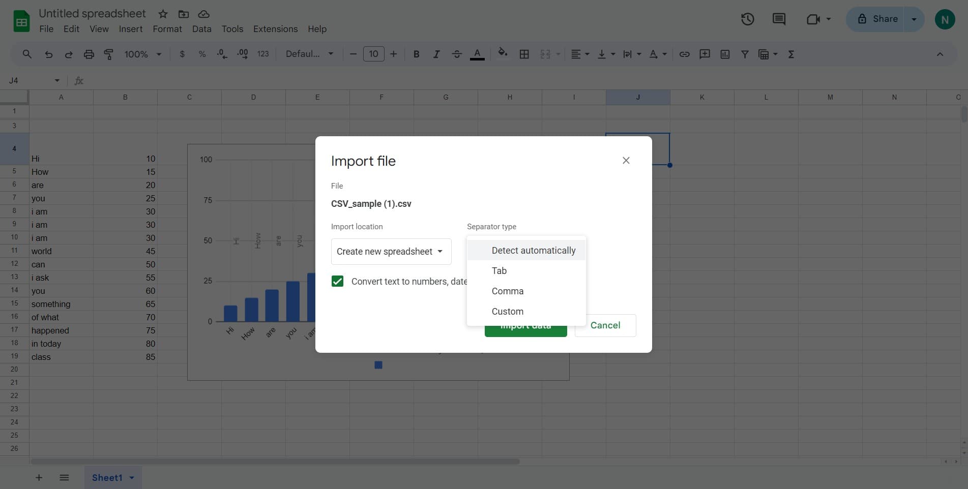 Enable automatic detection
