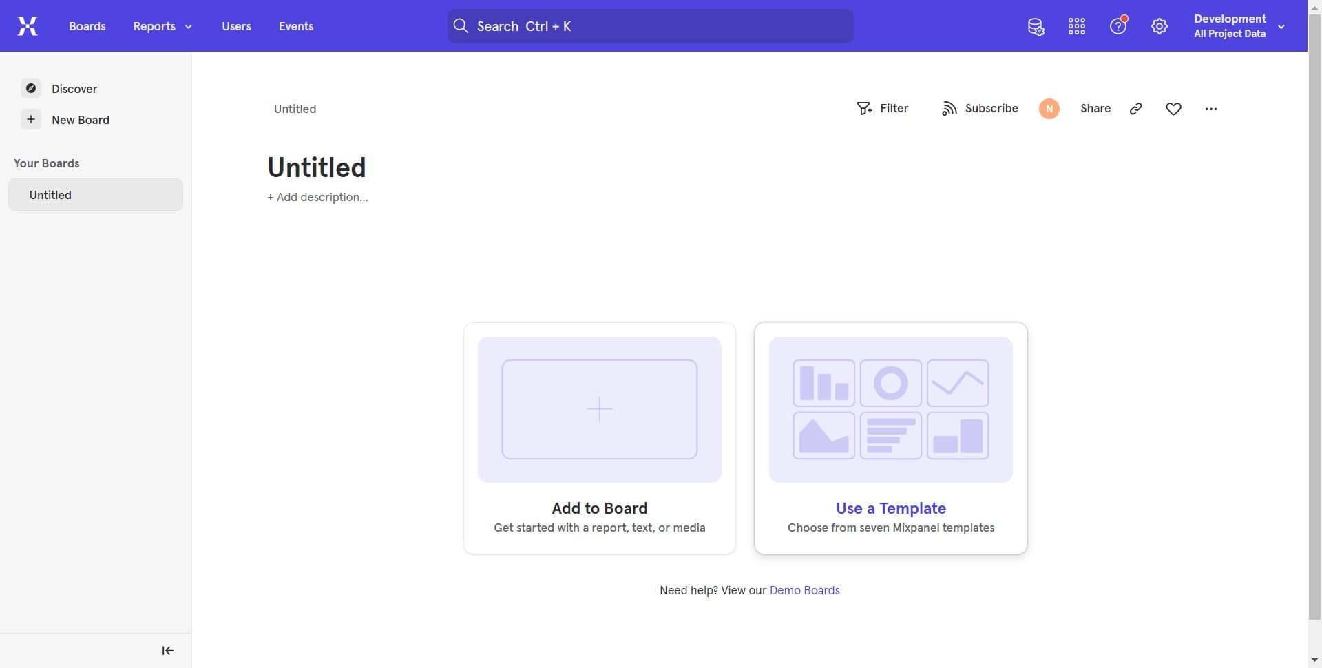 Open project settings
