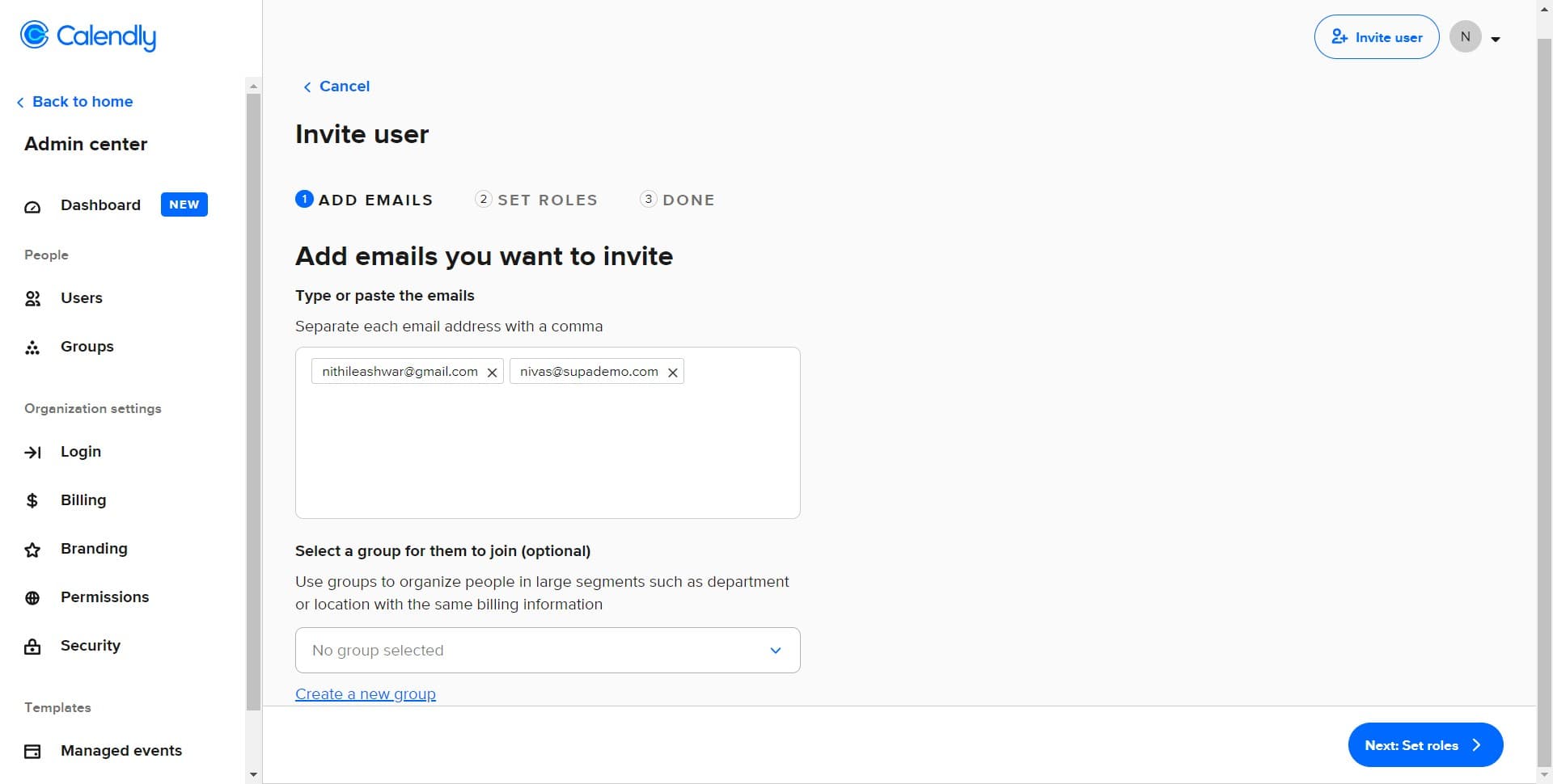 Click on Create a new group