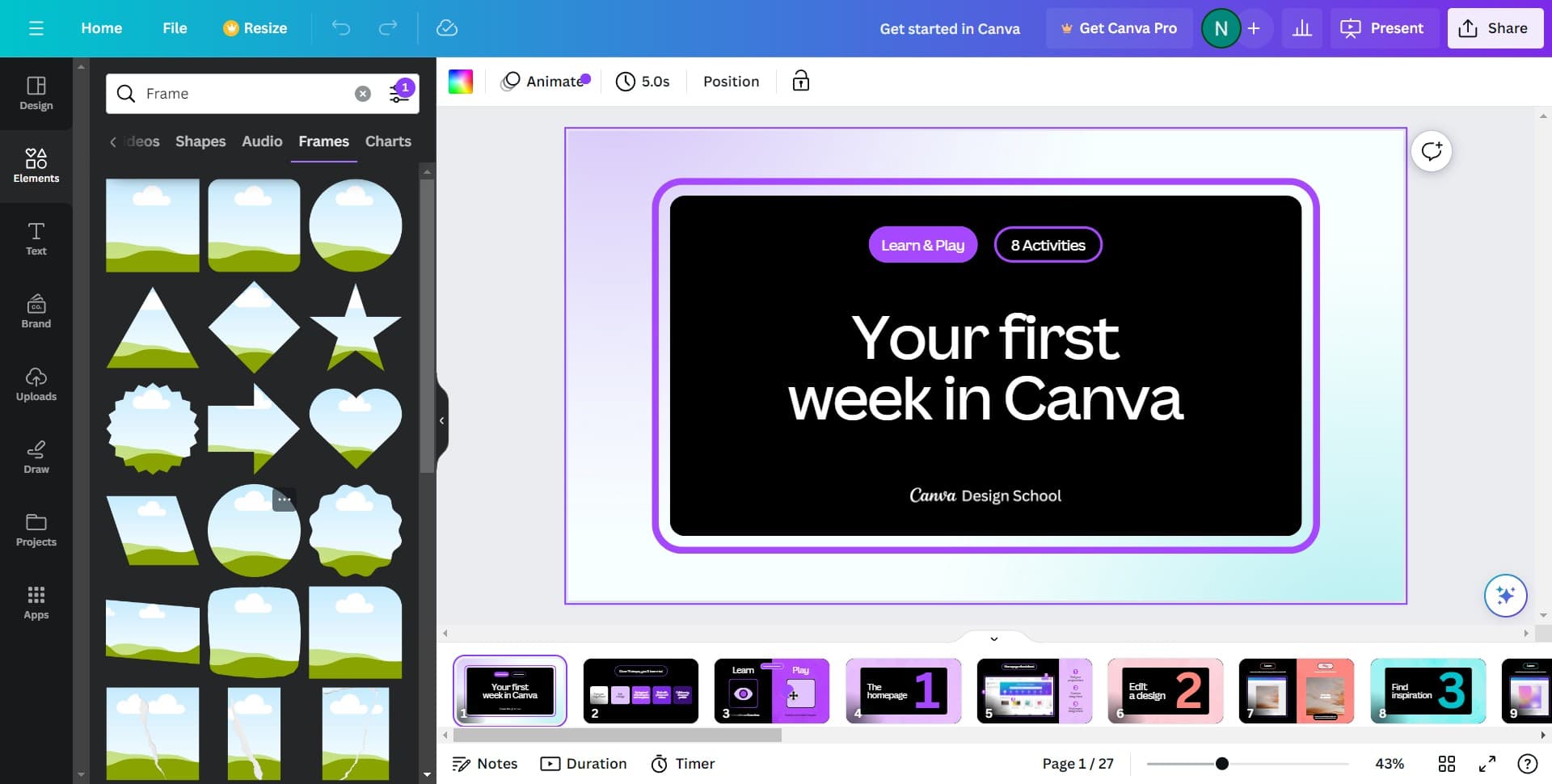 Choose your desired frame
