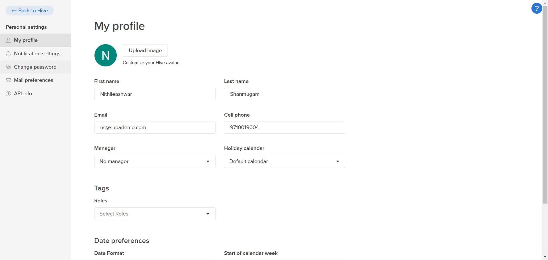 Click on Change password