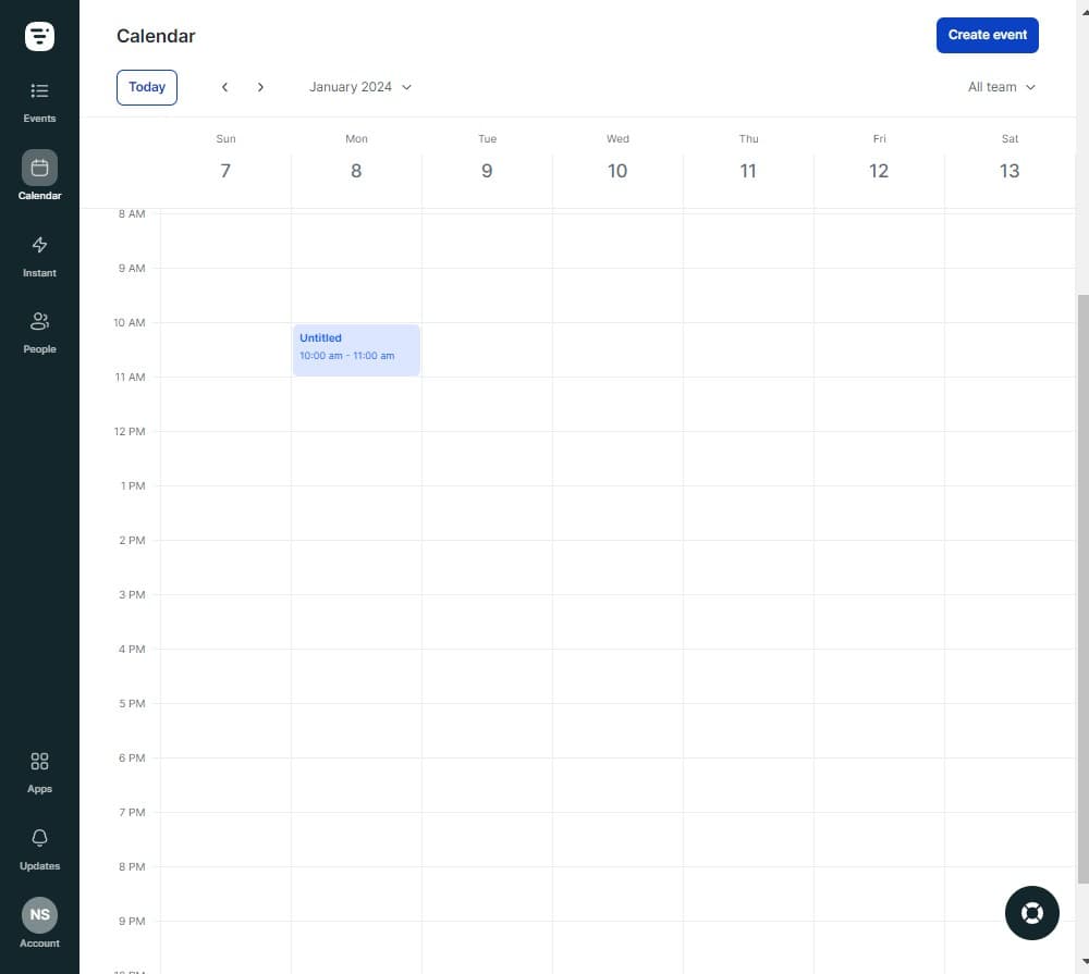 Edit the event title and time