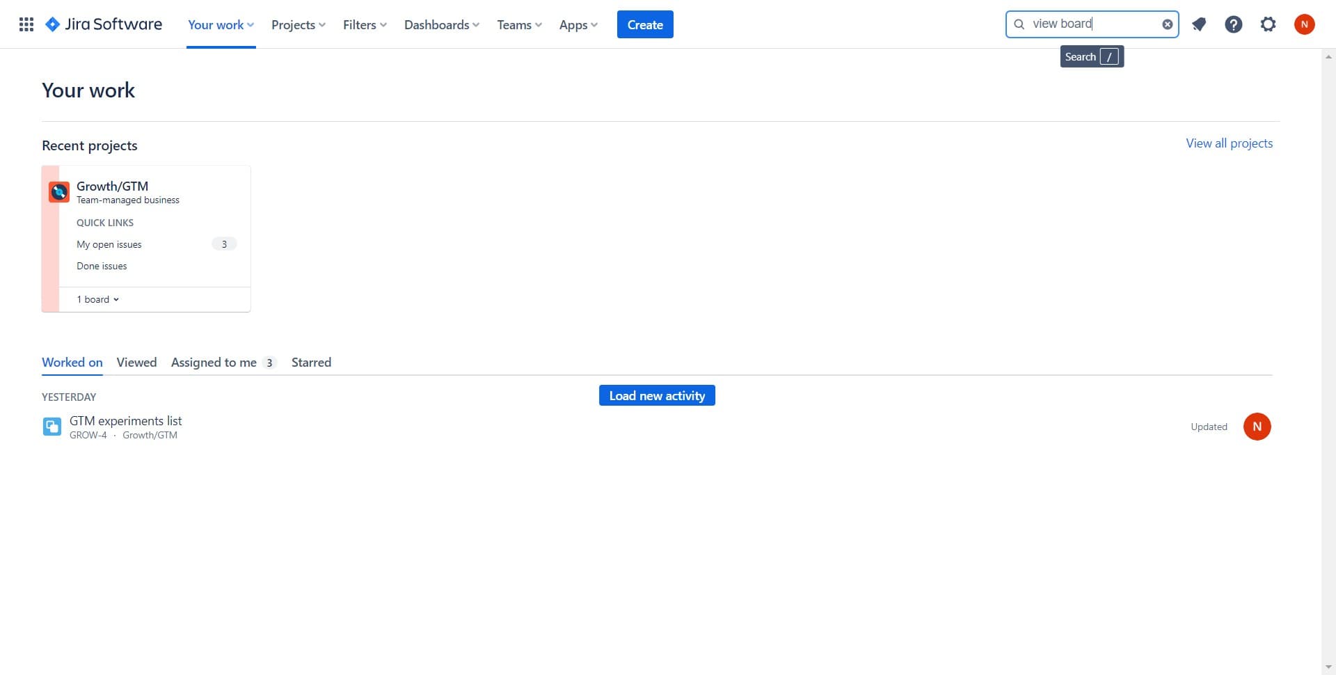 Access the main navigation
