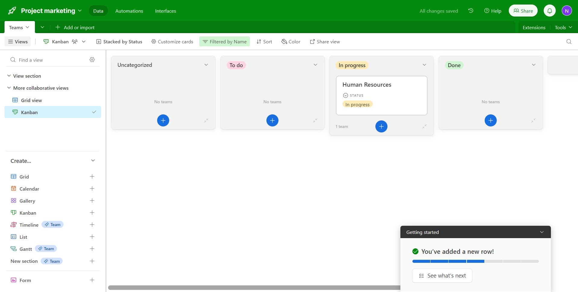 Set filter conditions