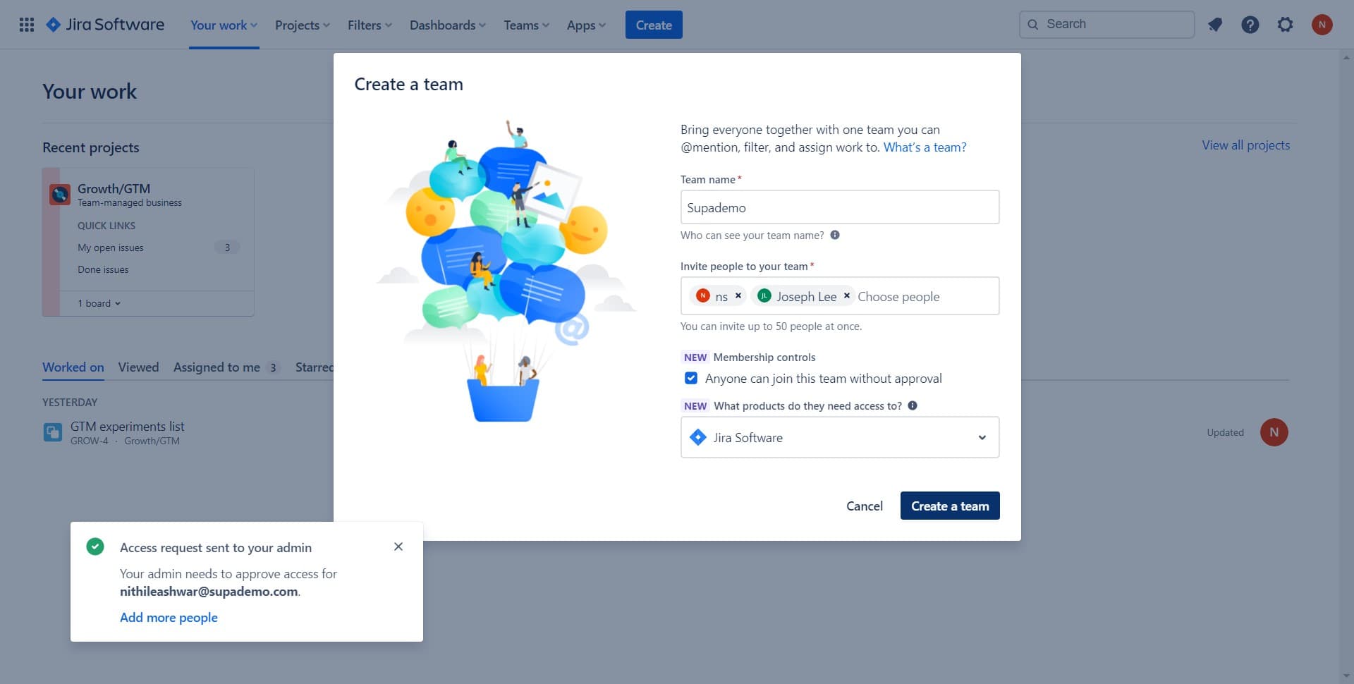 Finalize team creation