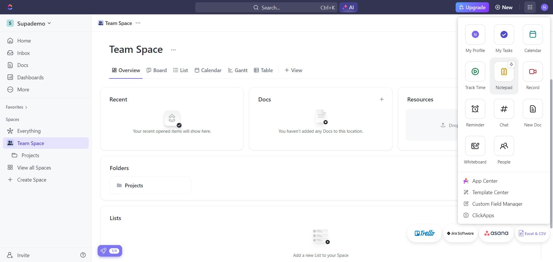 Confirm the notepad setting