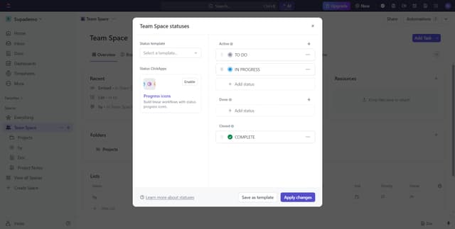 How to Set Task Status in ClickUp | Step-by-Step
