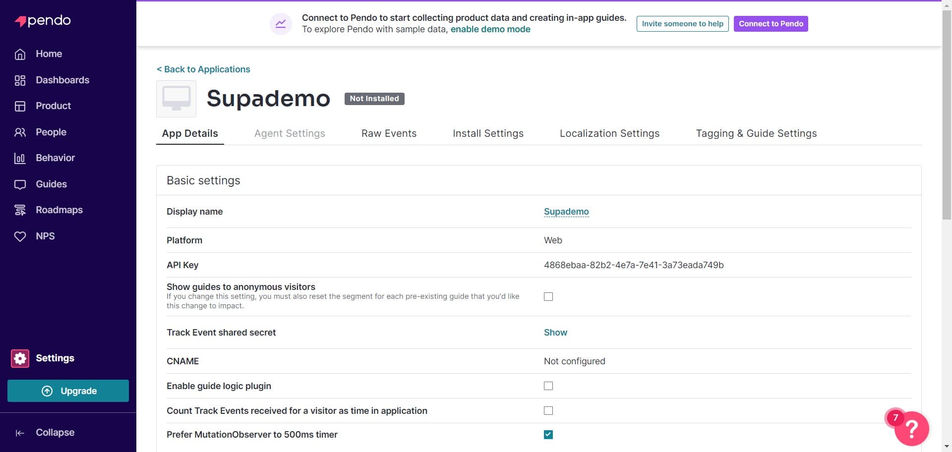 Click on Agent Settings