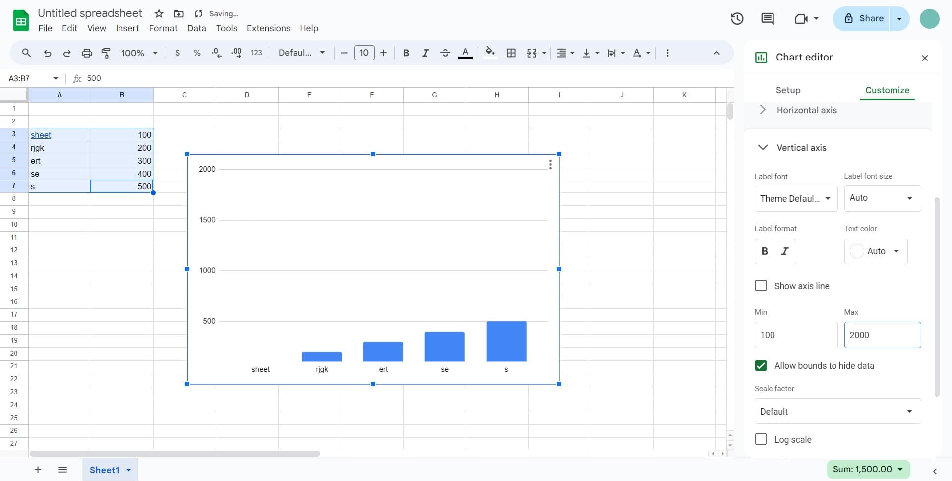 Modify label font settings