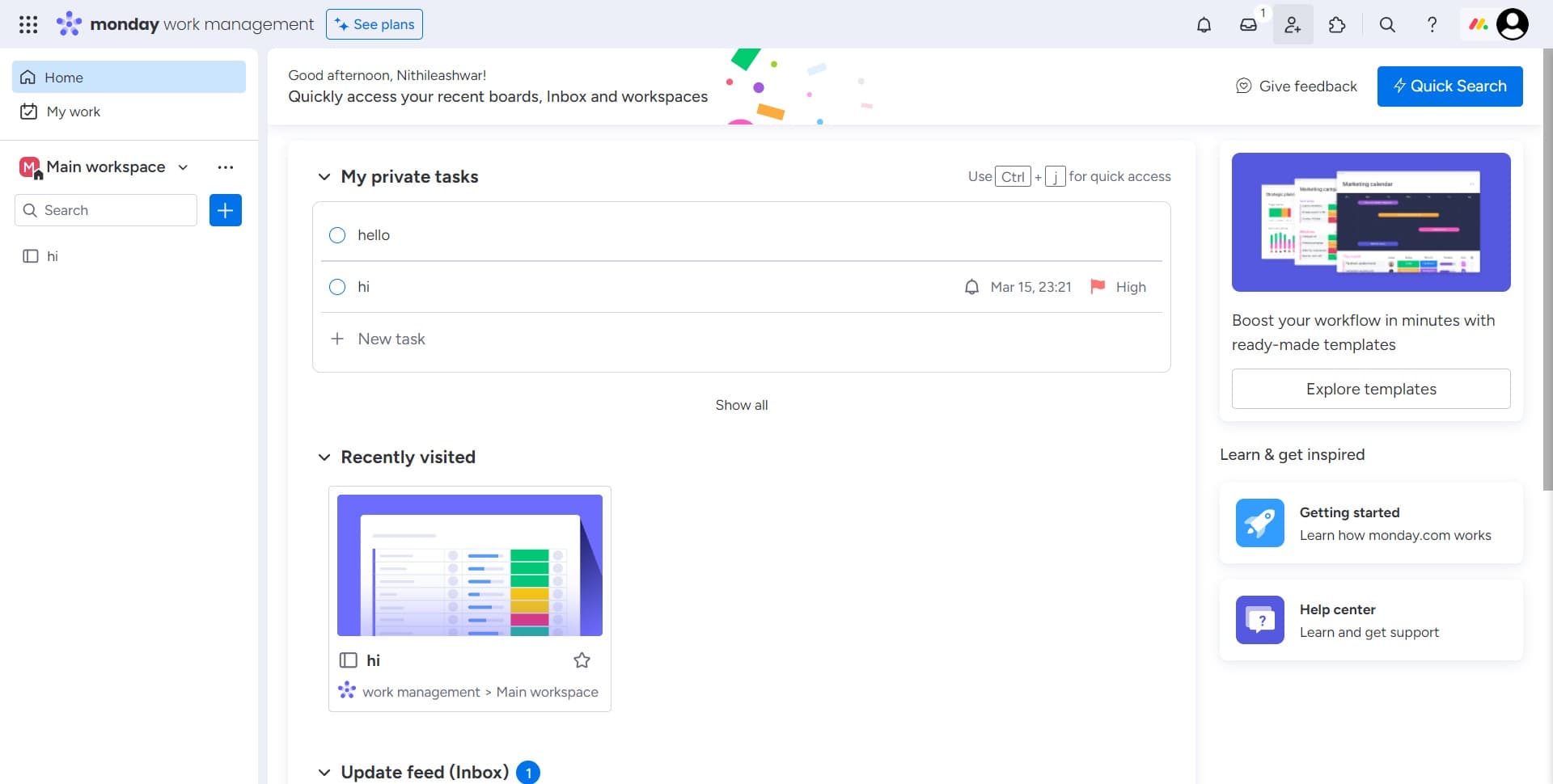 Access the invitation interface