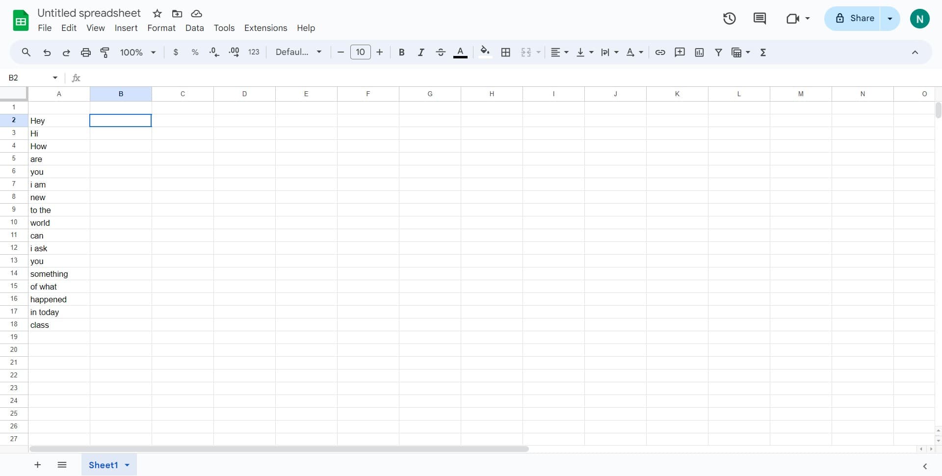 Open your Google Sheets document