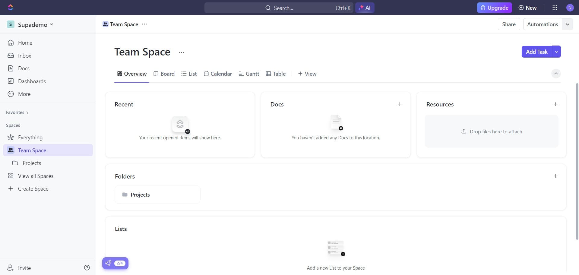 Navigate to automation settings