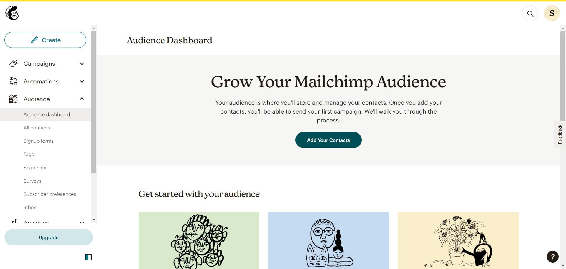 Click on Add Your Contacts