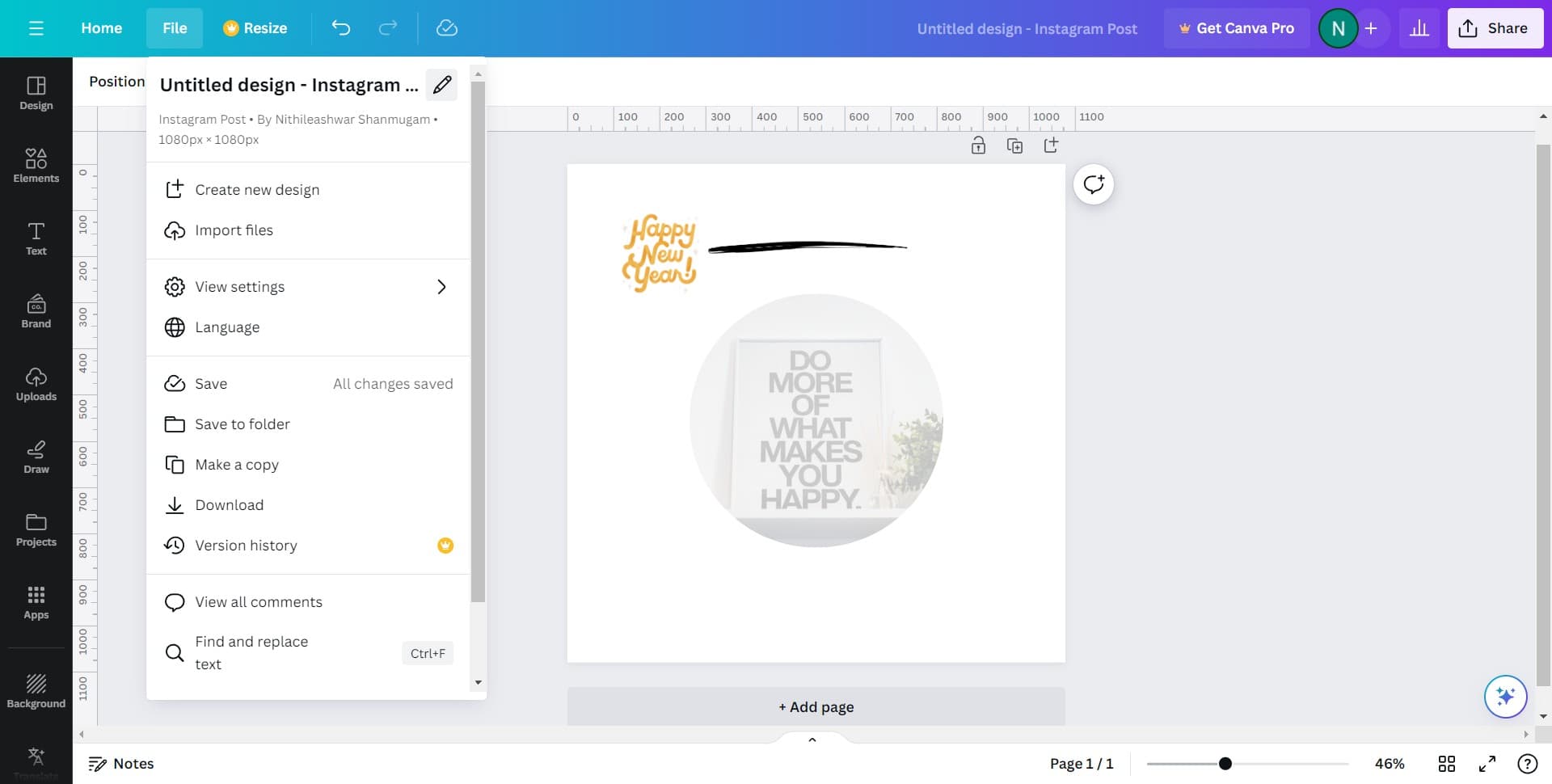 Select the save option