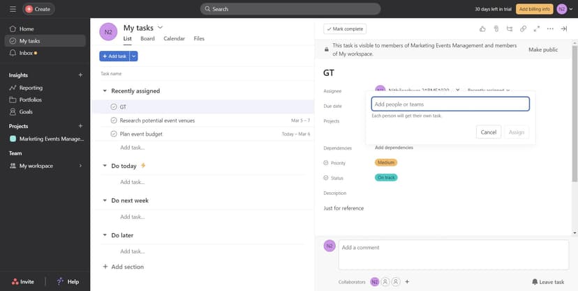 How to Add Collaborators to a Task in Asana
