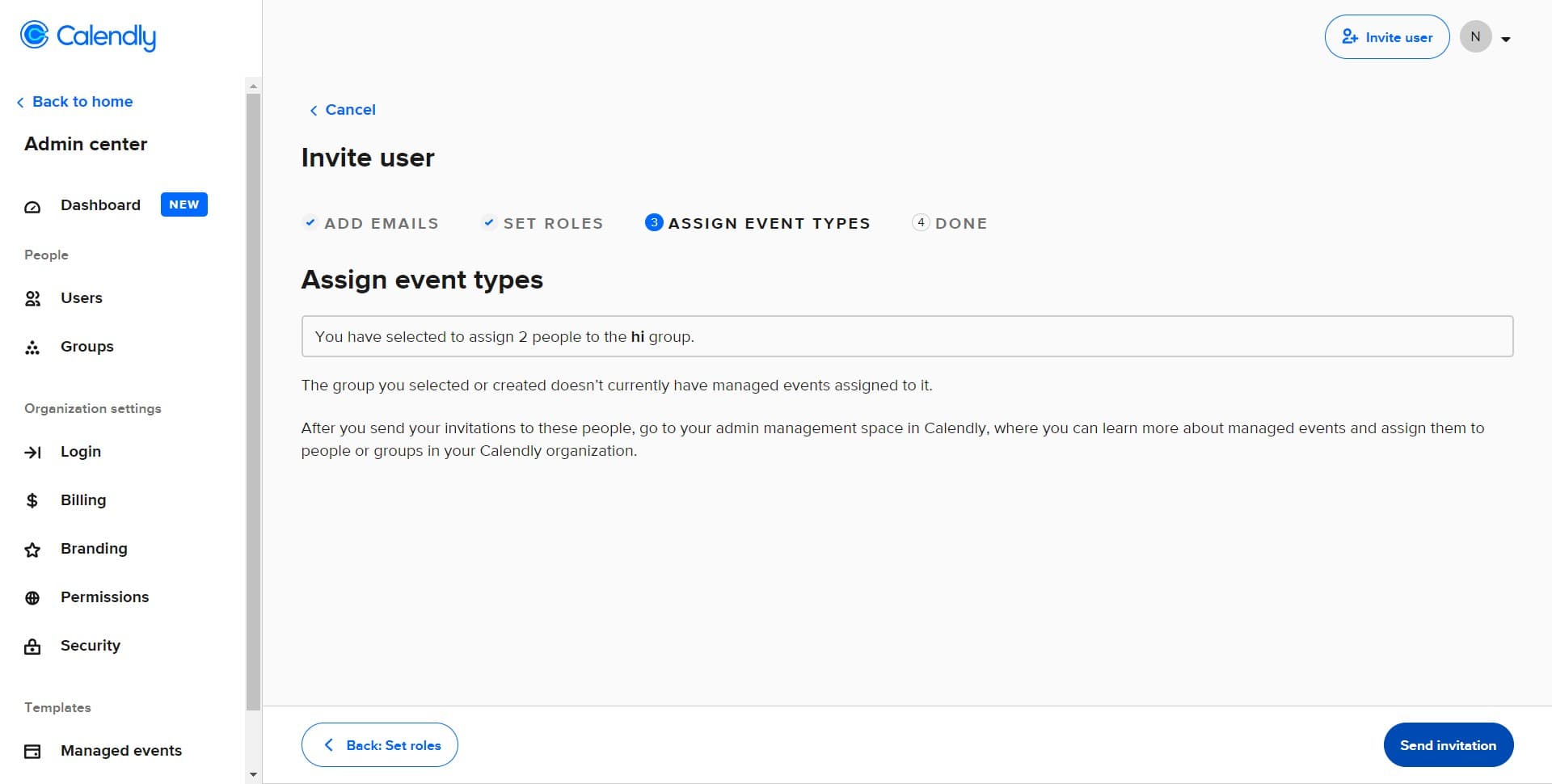 Click on Send invitation