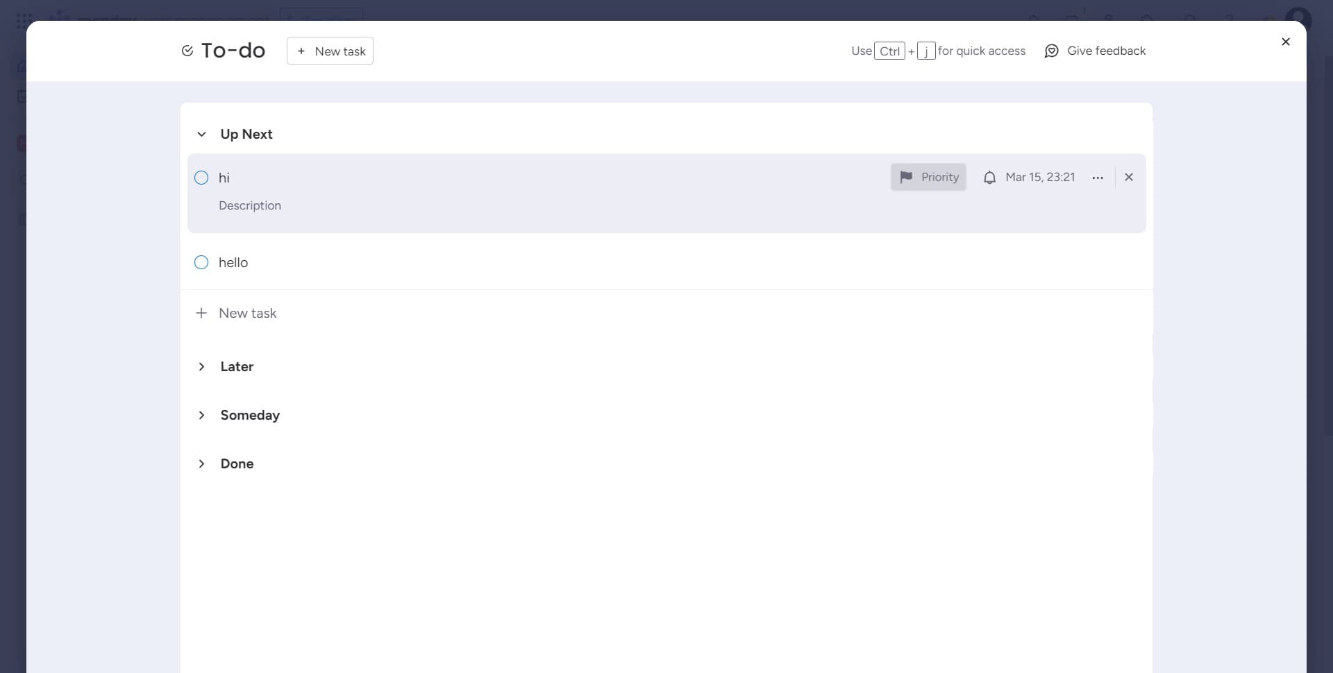 Define task priority level