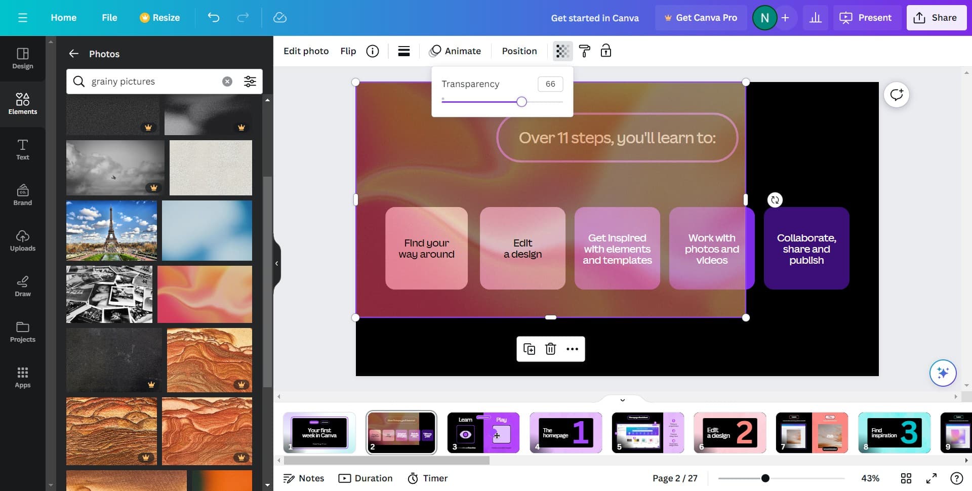 Fine-tune opacity and blending