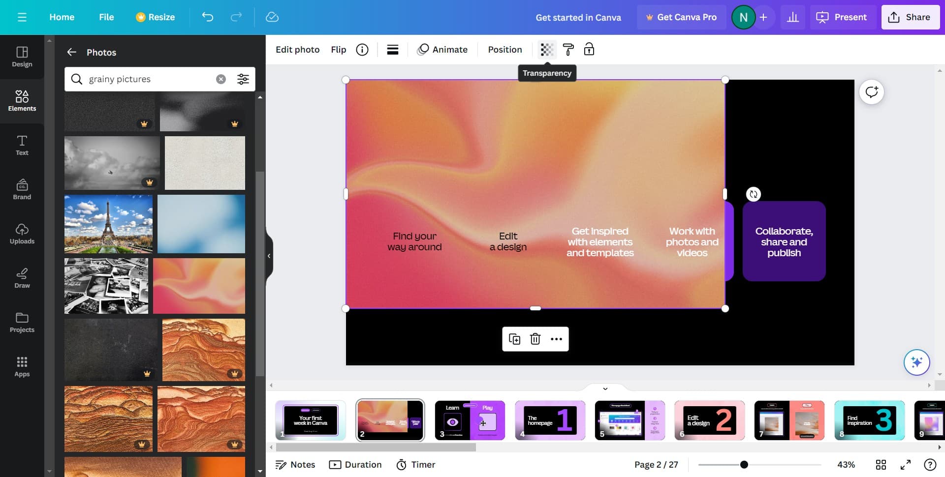 Adjust texture position and size