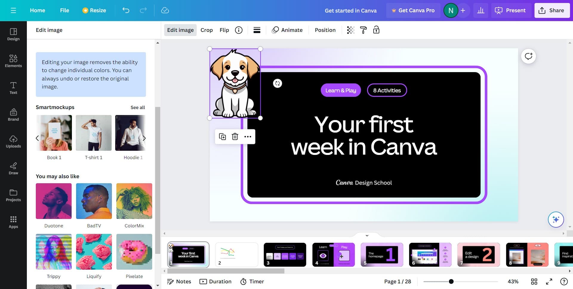 Expand the frames collection
