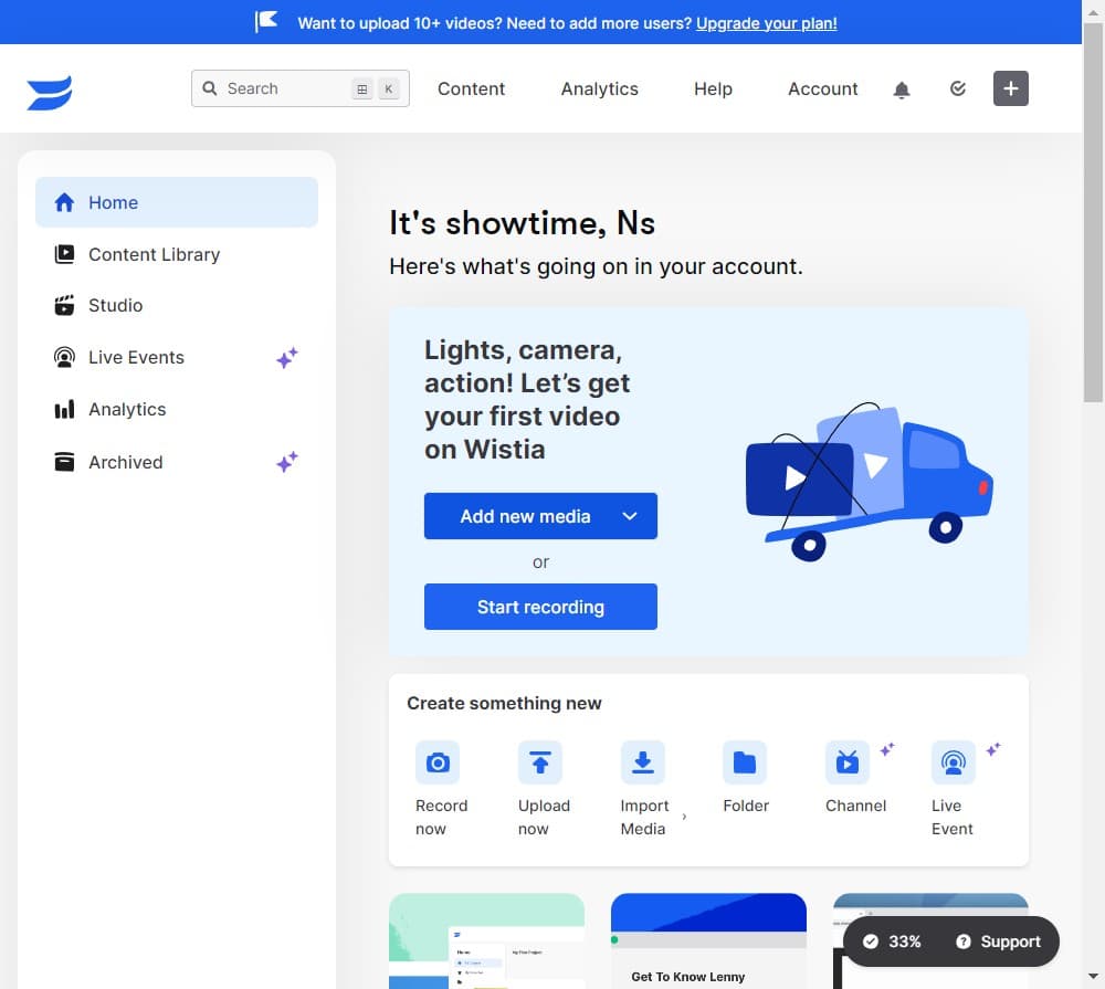 Click on Add new media