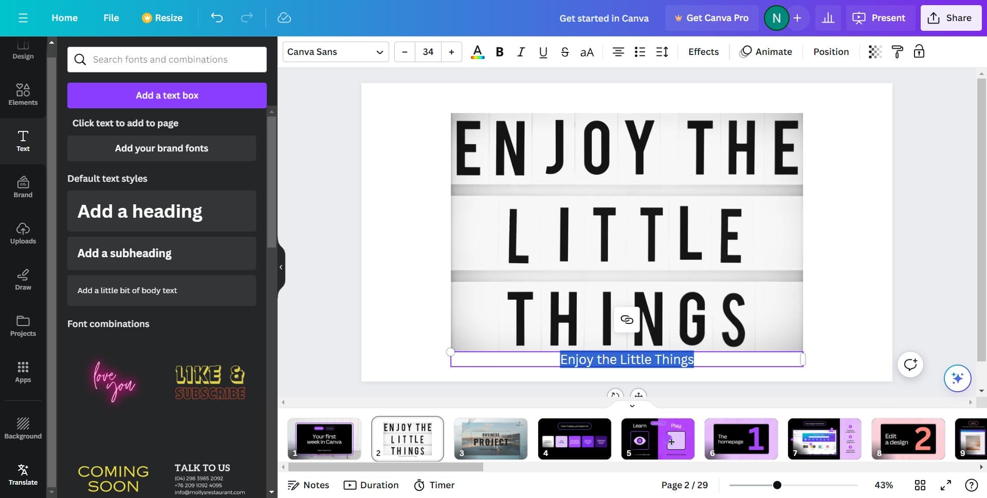 Confirm text selection