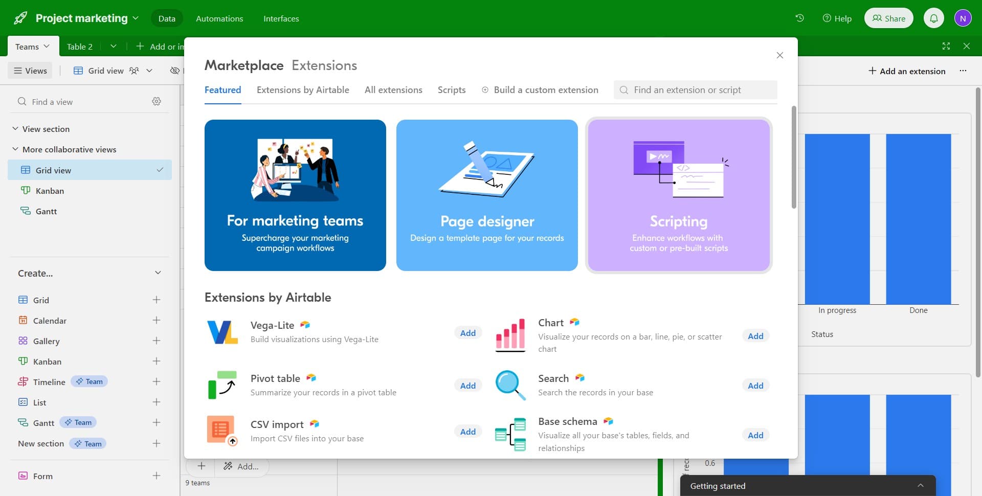 Navigate to the scripting option